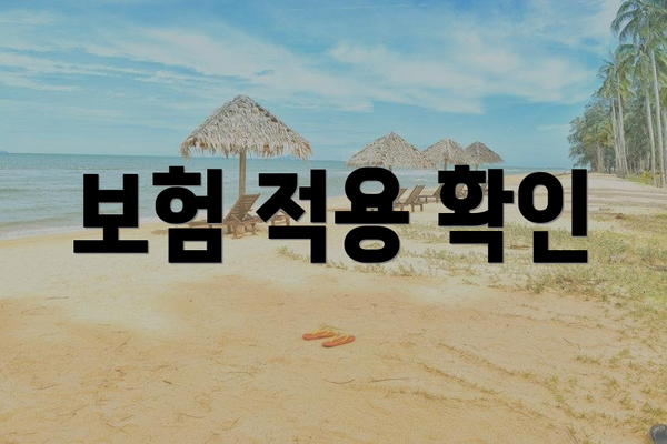 보험 적용 확인