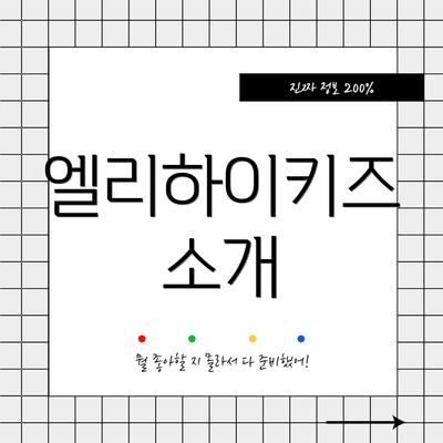 엘리하이키즈 소개