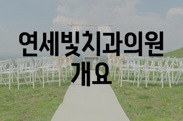 연세빛치과의원 개요