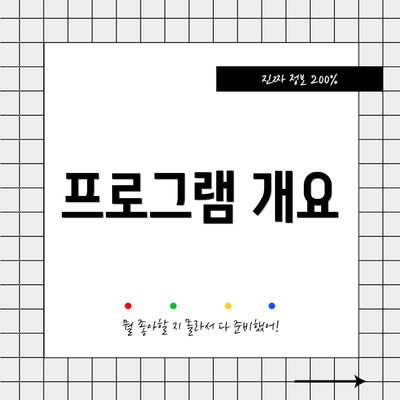 프로그램 개요
